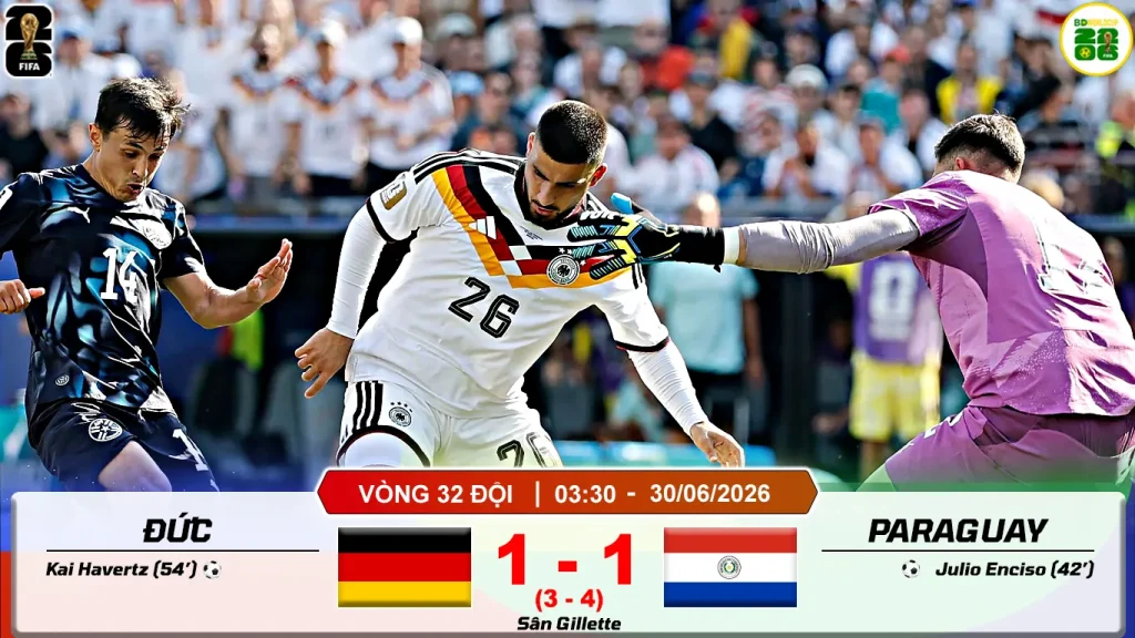 Đức 1-1 Paraguay