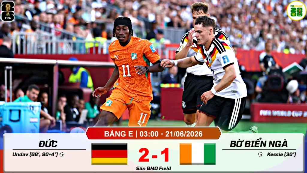 Đức 2-1 Bờ Biển Ngà