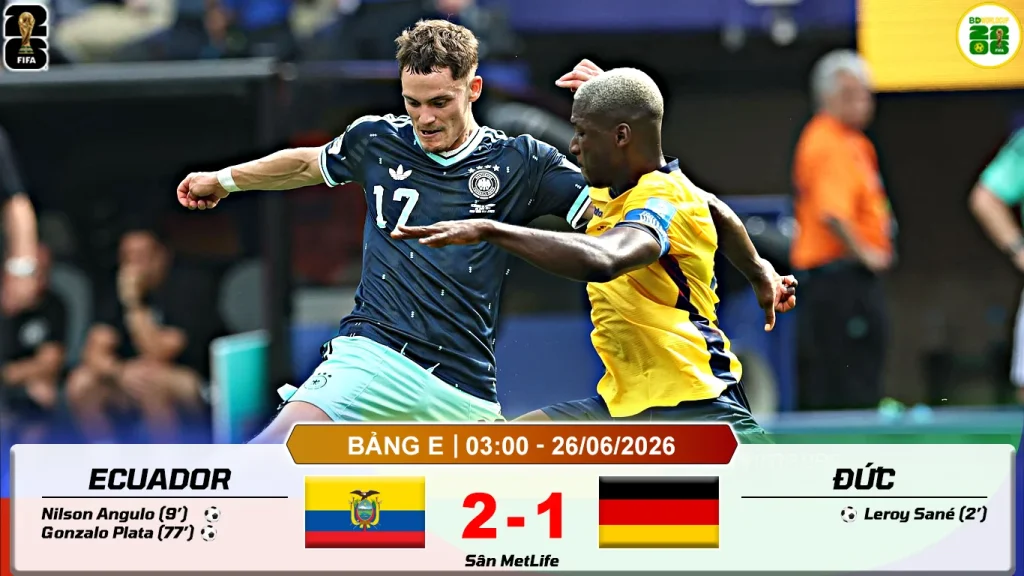 Ecuador 2-1 Đức