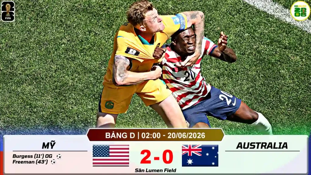 Mỹ 2-0 Australia