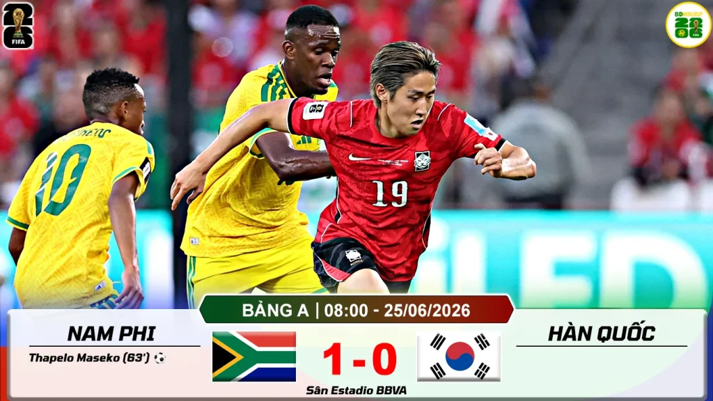 Nam Phi 1-0 Hàn Quốc