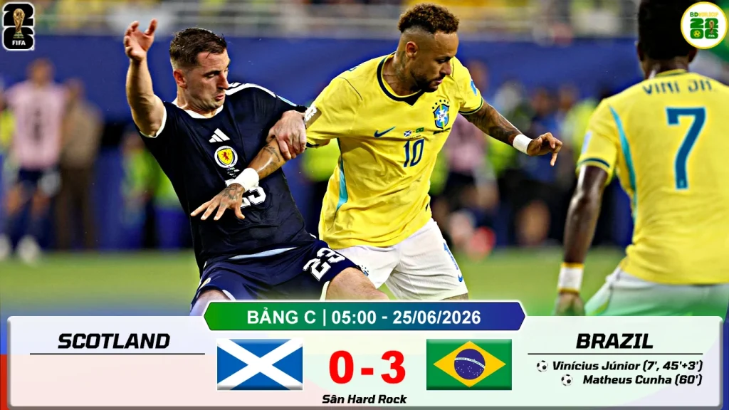 Scotland 0-3 Brazil