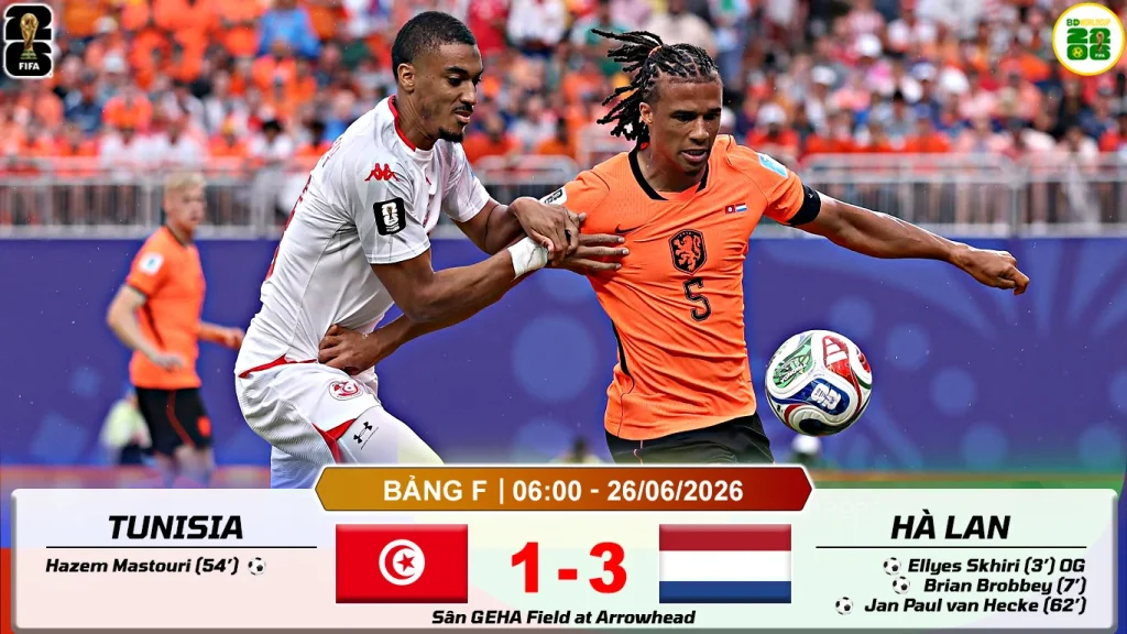 Tunisia 1-3 Hà Lan