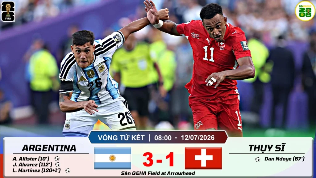 Argentina 3-1 Thụy Sĩ