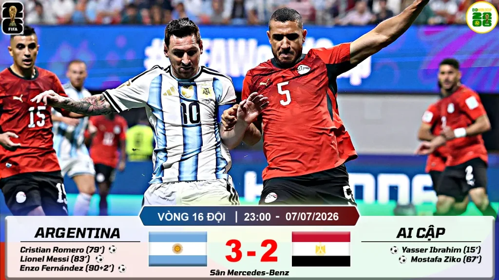 Argentina 3-2 Ai Cập