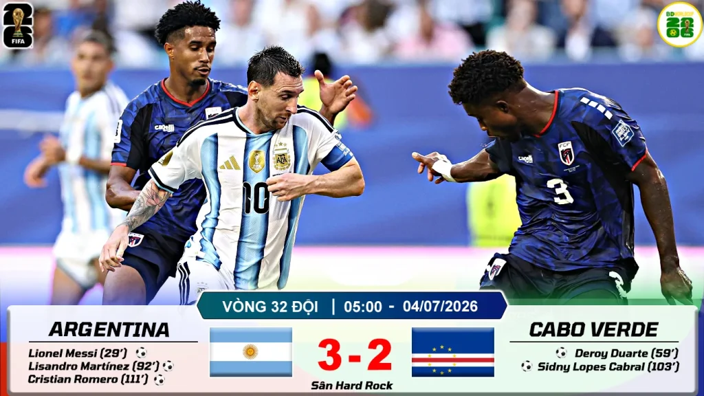 Argentina 3-2 Cabo Verde