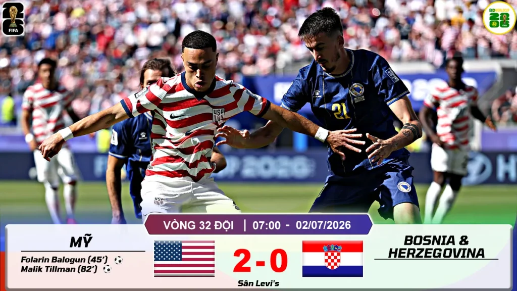 Mỹ 2-0 Bosnia & Herzegovina