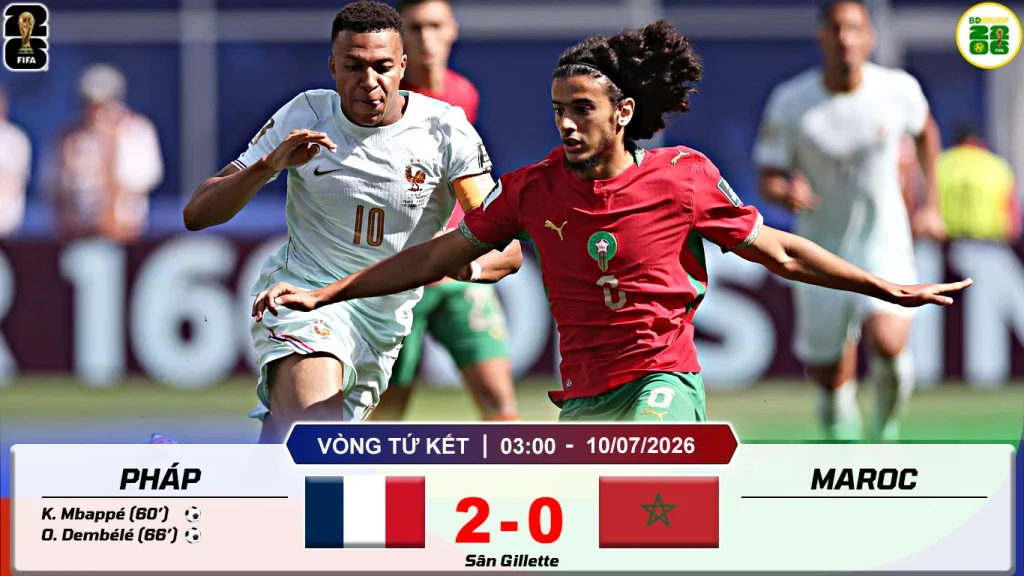 Pháp 2-0 Maroc