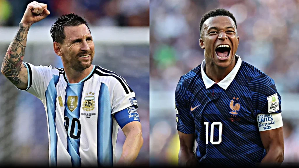Mbappé và Messi đang cùng sở hữu 7 bàn thắng, dẫn đầu danh sách Vua phá lưới. Ảnh: FIFA